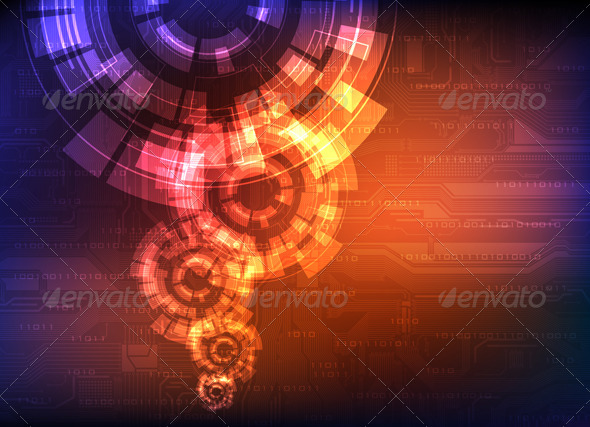 Futuristic background - Technology Conceptual