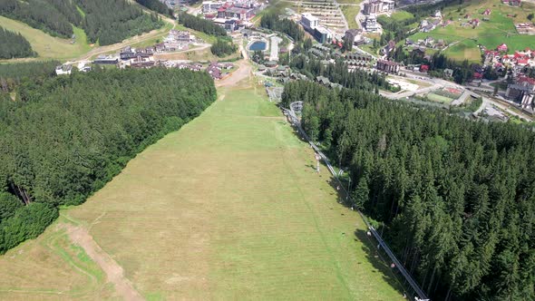 Overhead View of Bukovel Resort at Summertime alt