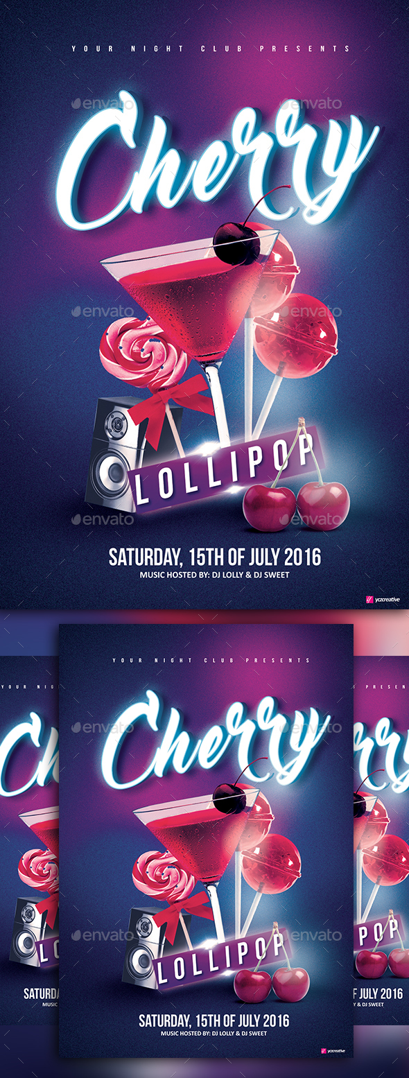 Cherry Lollipop Flavour - Clubs & Parties Events