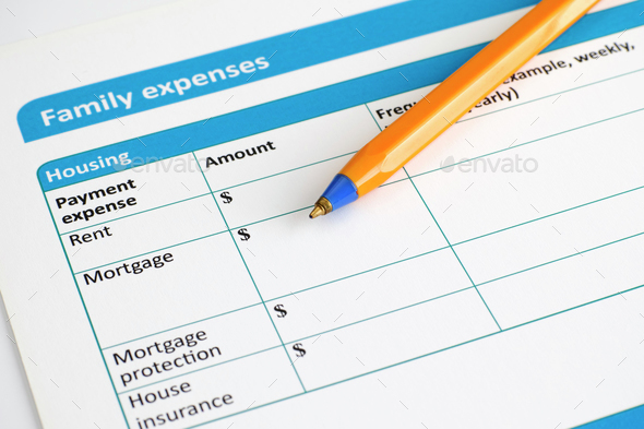 Family expenses application form