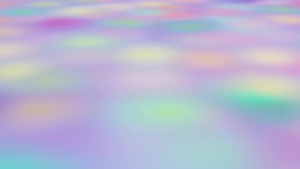 Abstract background with many spots of different colors, slow cyclic rotation.
