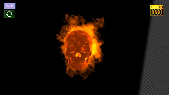 Burning Skull Front HD