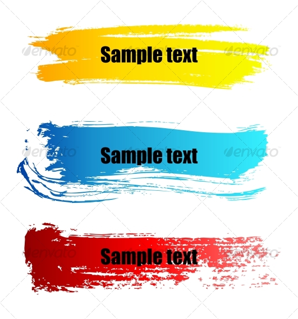 Color paint grunge banners - Decorative Symbols Decorative