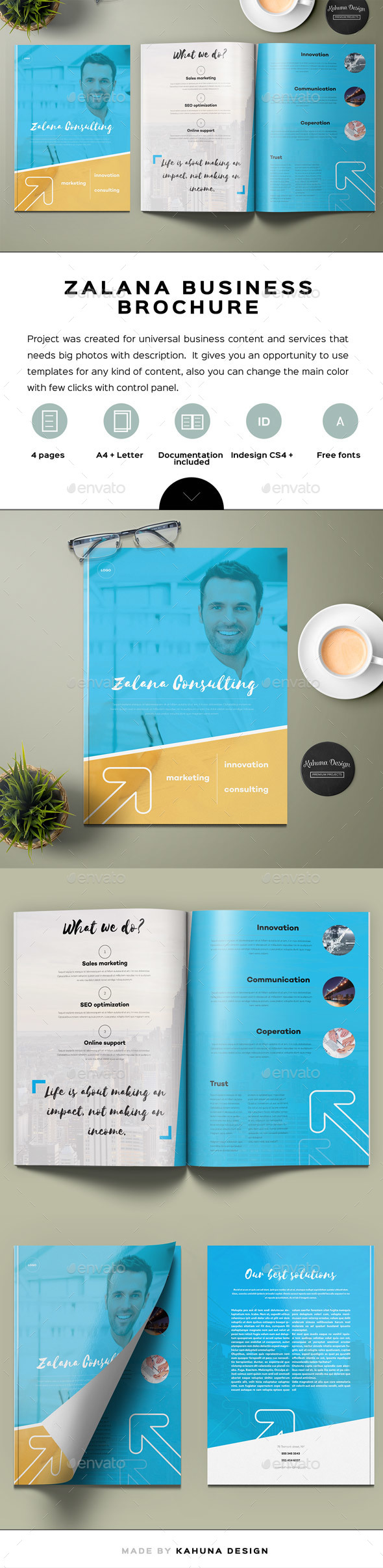 Zalana Horizontal Brochure - Informational Brochures
