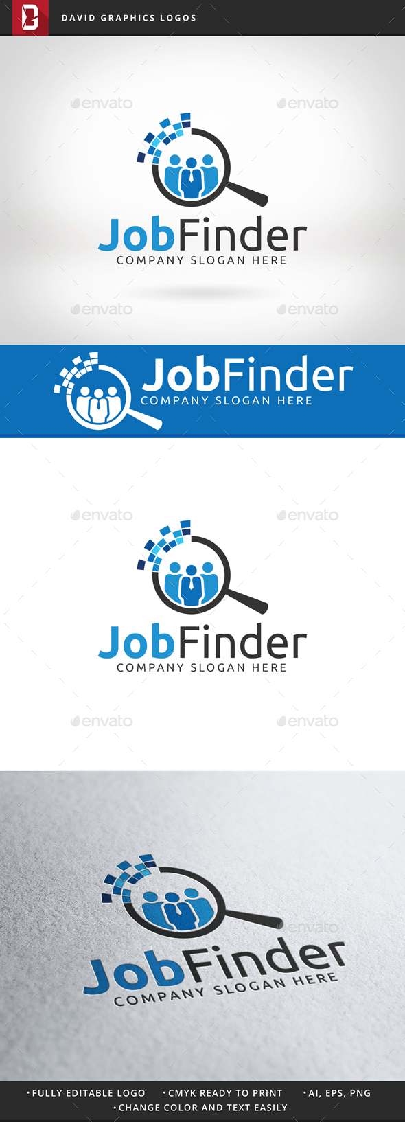Job Finder Logo - Objects Logo Templates
