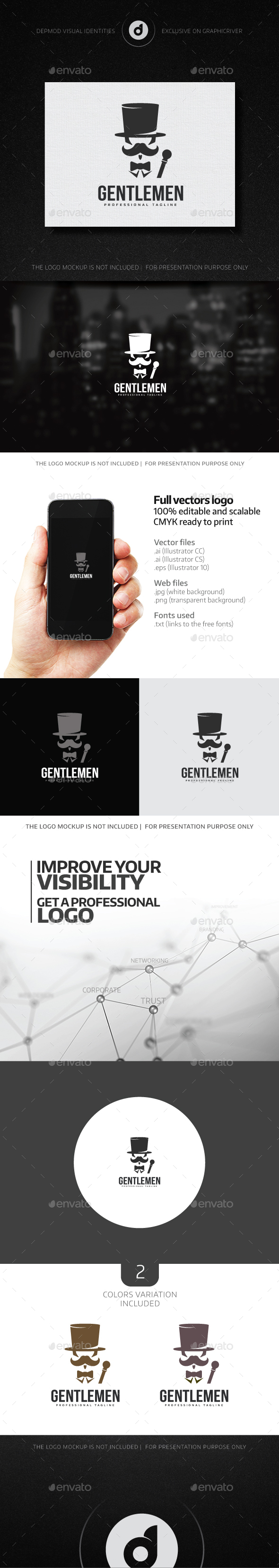 Gentlemen Logo - Humans Logo Templates