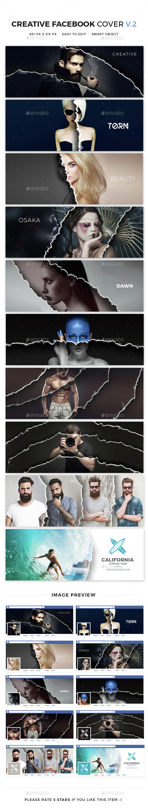 10 Creative Facebook Cover V2 - Facebook Timeline Covers Social Media