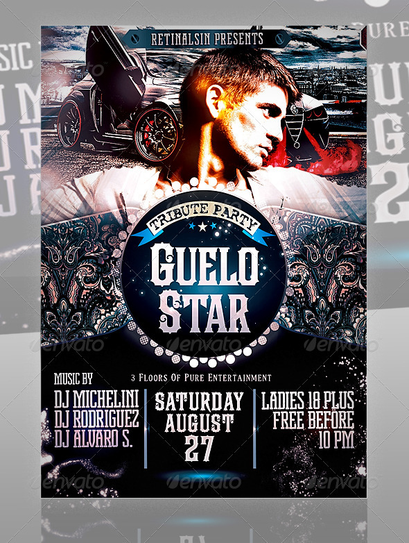 Guelo Star Flyer Template - Clubs & Parties Events