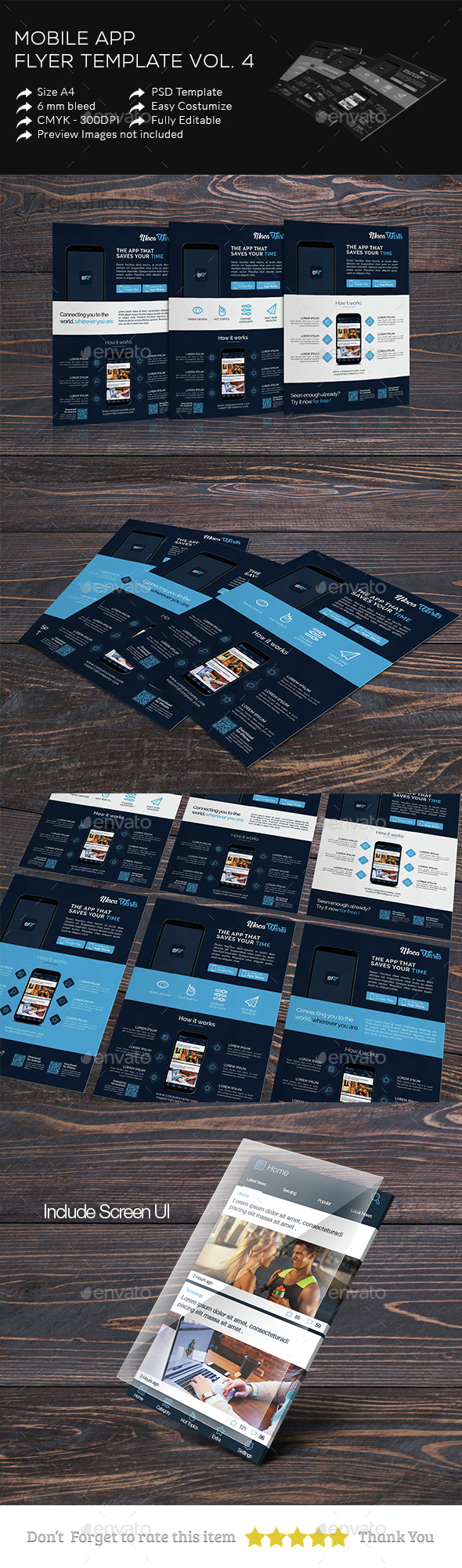 Mobile App Flyer Template 4 - Commerce Flyers