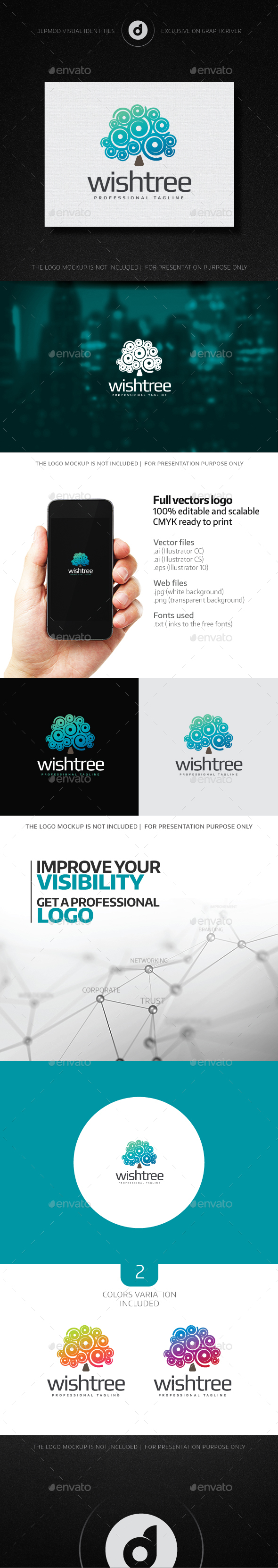 Wish Tree Logo - Nature Logo Templates