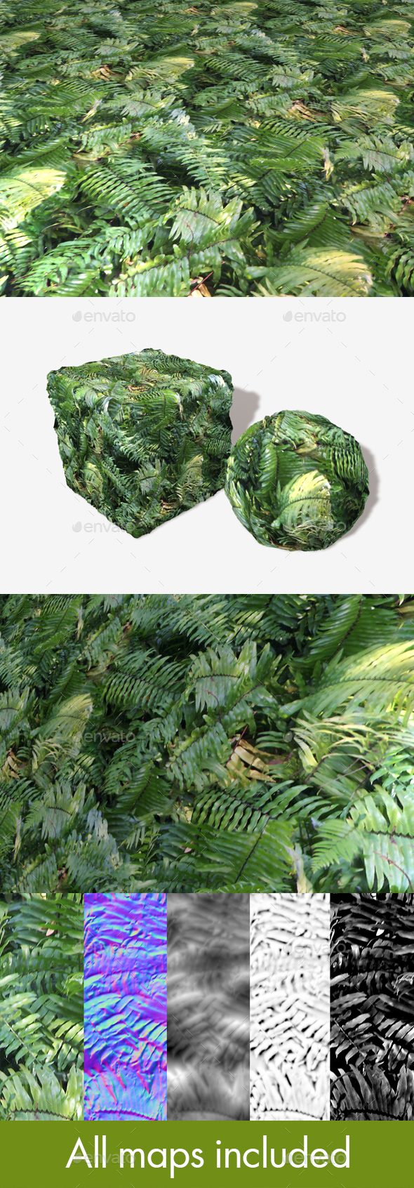 Jungle Background Fern - 3Docean 15077444