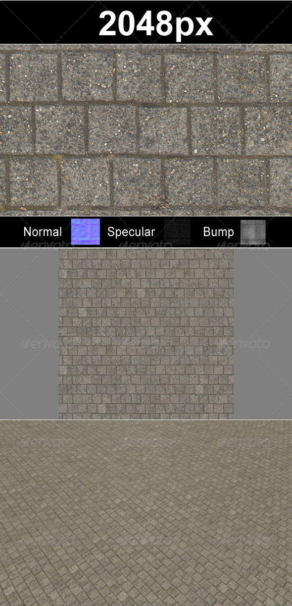 Paver Blocks 5 - 3DOcean Item for Sale