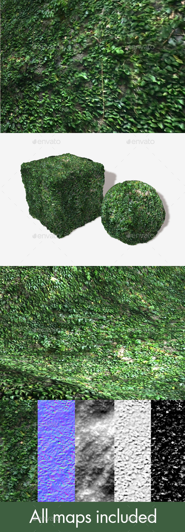 Vine Covered Rock - 3Docean 15079462
