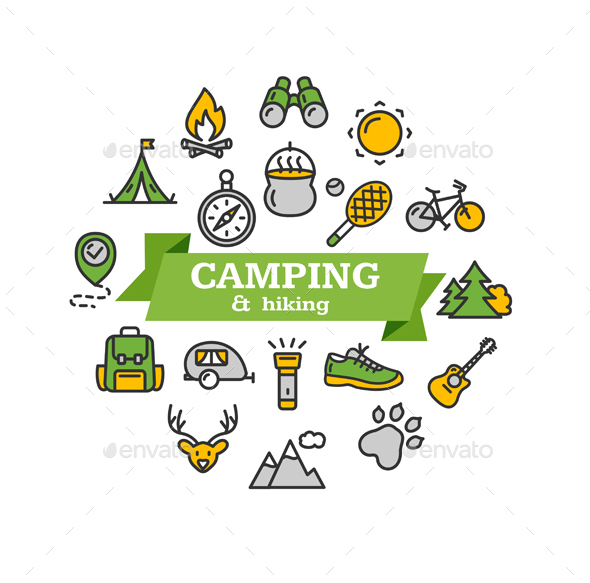 Camping Tourism Hiking Concept - Travel Conceptual