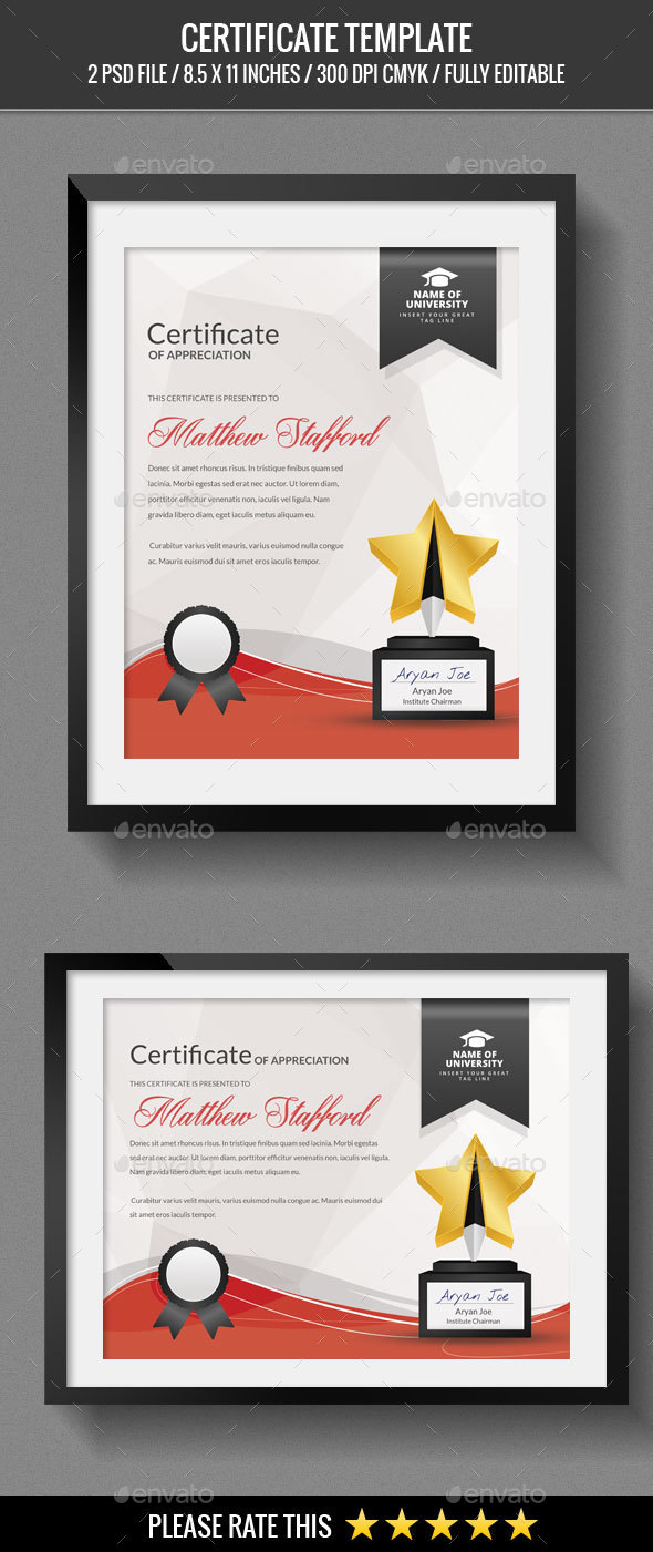 Multipurpose Certificates Template - Certificates Stationery