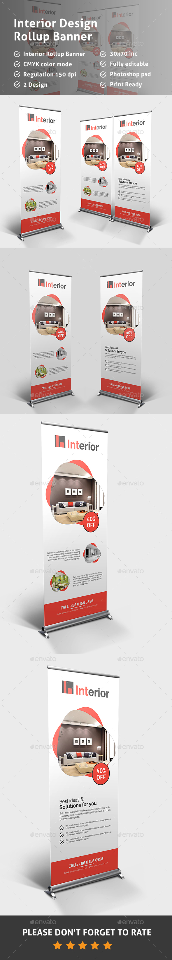 Interior Design Rollup Banner - Signage Print Templates