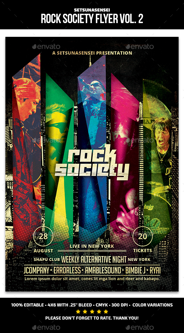Rock Society Flyer Vol. 2 - Concerts Events