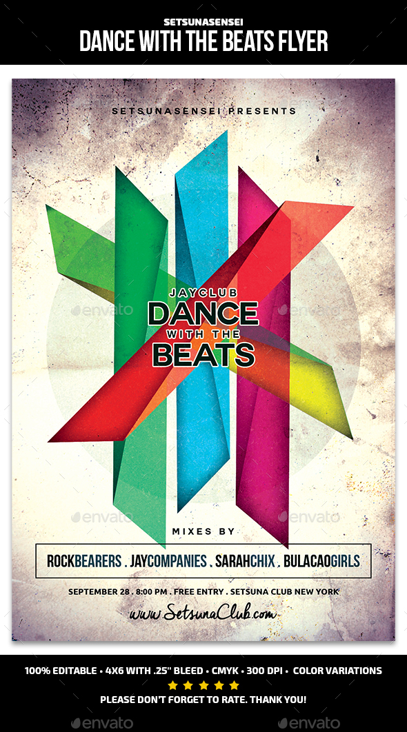 Dance with the Beats Flyer - Clubs & Parties Events