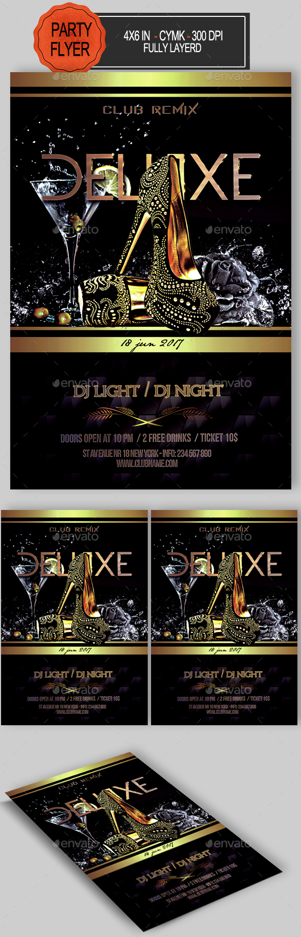 Deluxe Party Flyer - Clubs & Parties Events