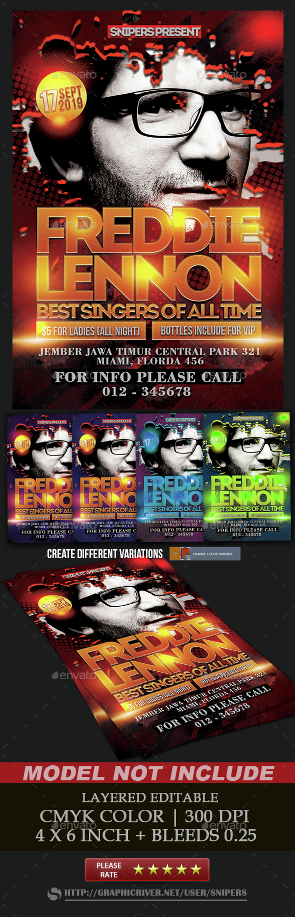 Artist Concert Flyer - Events Flyers
