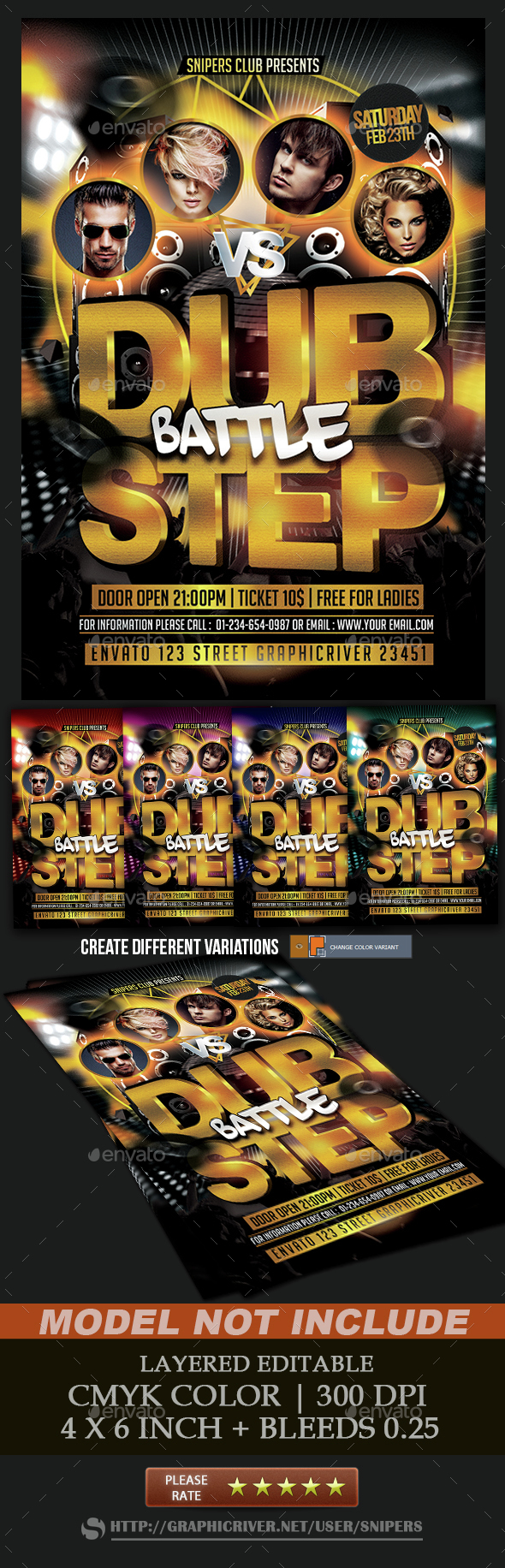 Dupstep Dj's Battle - Events Flyers