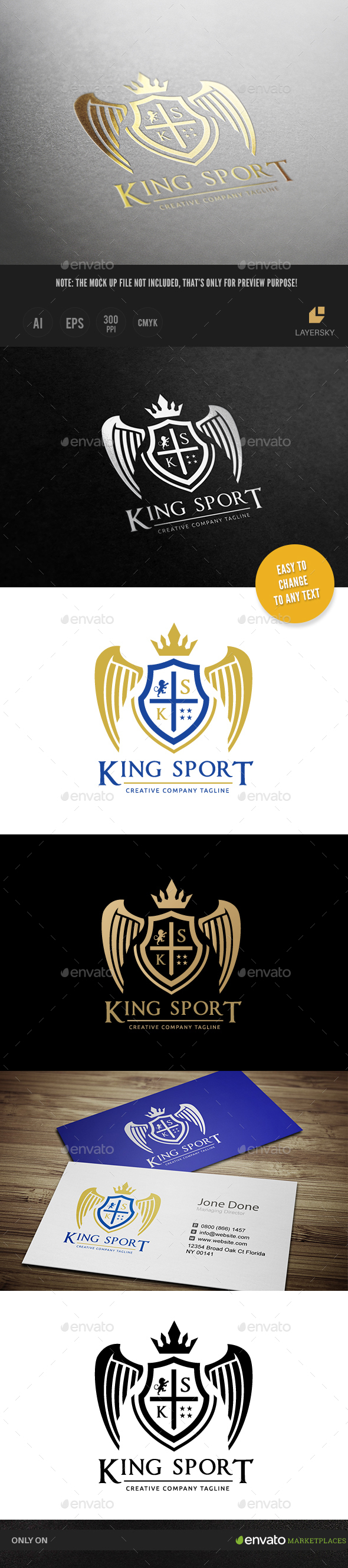 King Sport Logo - Crests Logo Templates