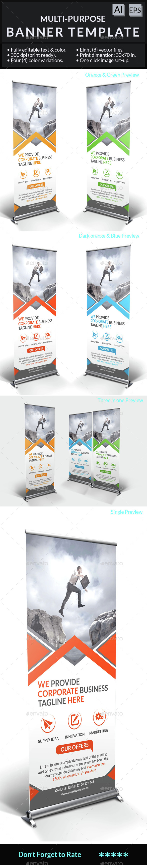 Corporate Roll-up Banner - Signage Print Templates