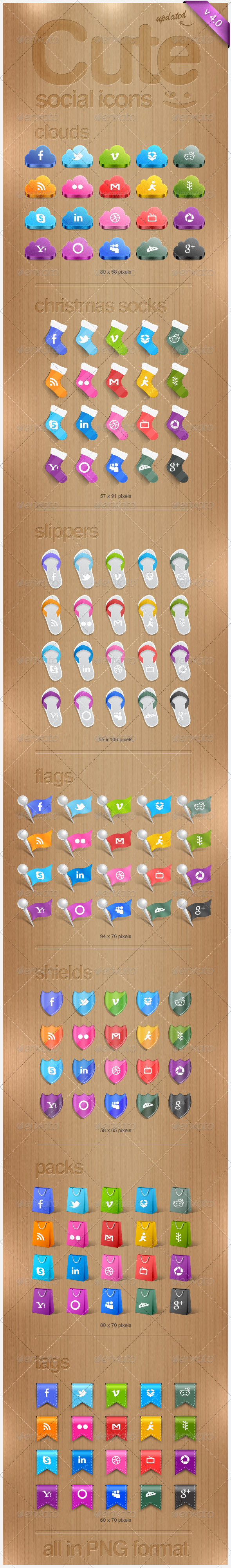 Cute Social Icons - Web Icons
