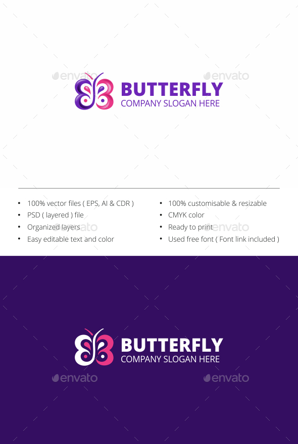 Butterfly - Animals Logo Templates