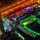 Dubai  Made On Rooftop Of Skyscraper With View At Night - VideoHive Item for Sale