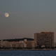 Rising Full Moon over a Sea Town - VideoHive Item for Sale