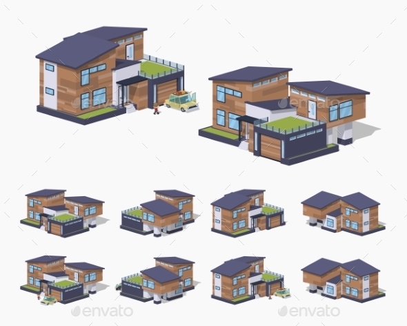 Contemporary American House - Buildings Objects