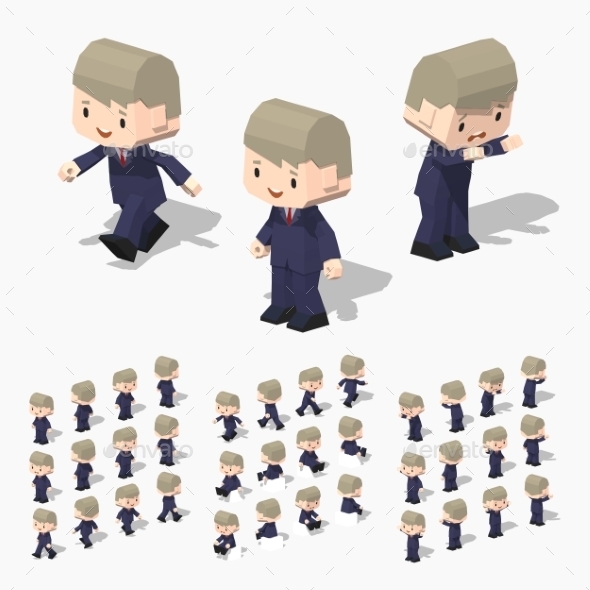 Low Poly Businessman - People Characters