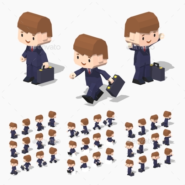 Low Poly Businessman - People Characters