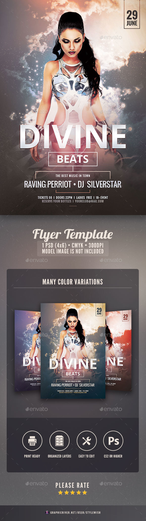 Divine Beats Flyer - Clubs & Parties Events