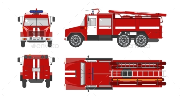 Fire Engine Car - Man-made Objects Objects