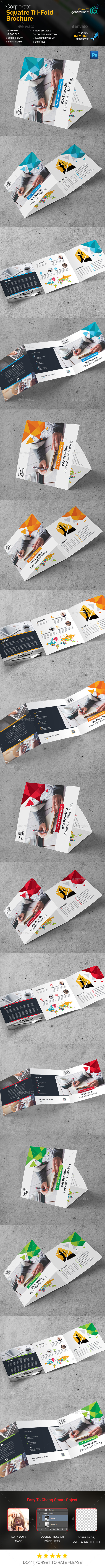 Square Tri-Fold Brochure - Corporate Brochures
