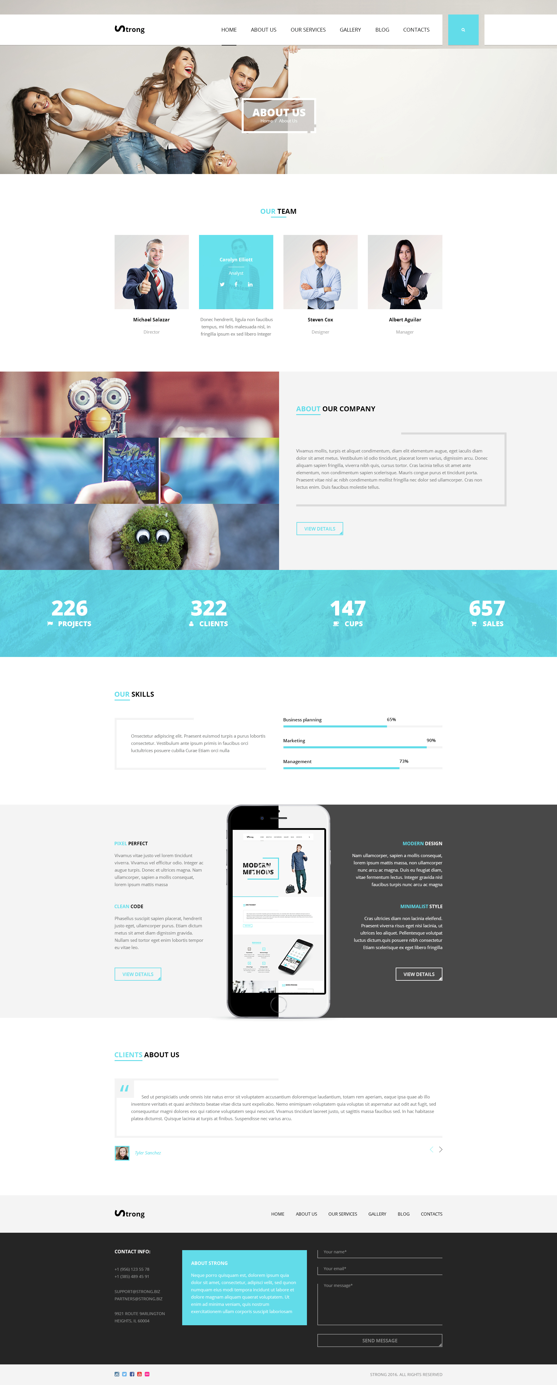 Strong — Multipurpose Business and Portfolio PSD Template with Clean ...