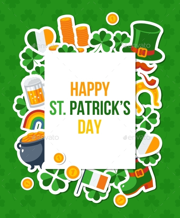 Saint Patricks Day Banner with Square Frame - Miscellaneous Seasons/Holidays