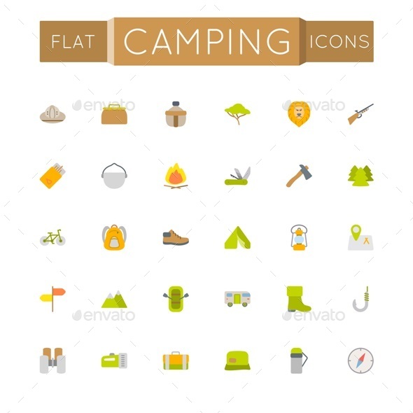 Camping Icons - Travel Conceptual