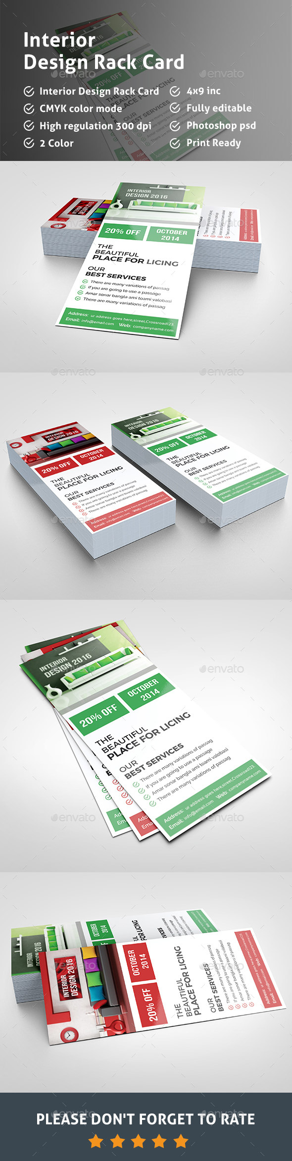 Interior Design Rack Card - Corporate Flyers
