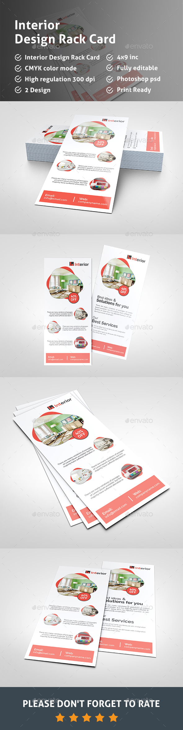 Interior Design Rack Card - Corporate Flyers