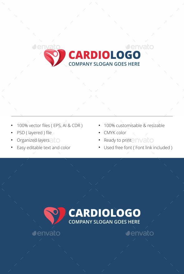 Human Heart - Symbols Logo Templates
