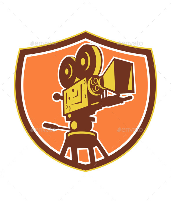 Vintage Film Camera Shield Retro - Man-made Objects Objects