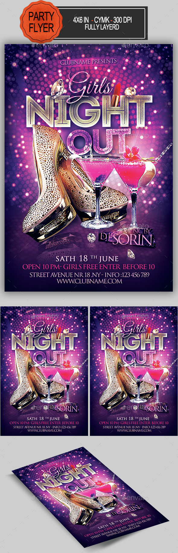 Girls Night Out Party Flyer - Clubs & Parties Events