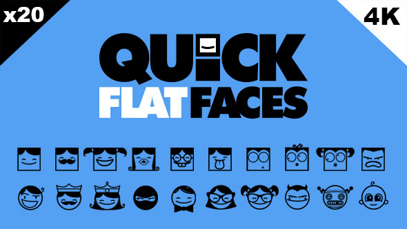 Quick Flat Faces - VideoHive 15098432