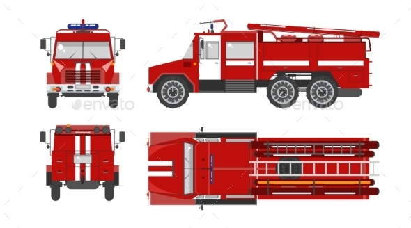 Fire Engine Car - Man-made Objects Objects