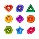 Shiny Glossy Colorful Buttons Set, Vectors | GraphicRiver