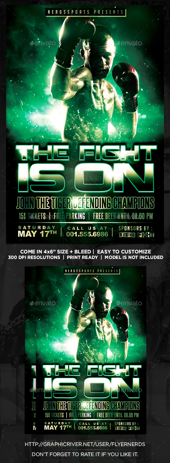 The Fight Is On Sport Flyer - Sports Events