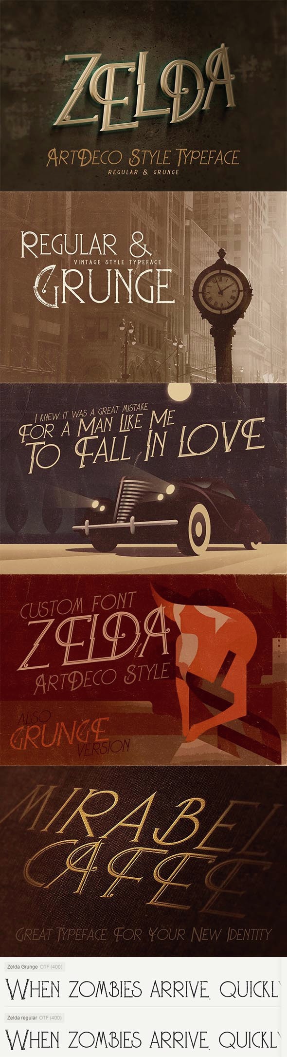 Zelda - ArtDeco Font - Decorative Fonts